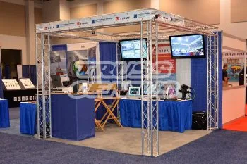 Aluminum Truss, F24 Trussing, Square Truss, Global Truss, Tradeshow Display, small trade show booth, truss genius, sidus