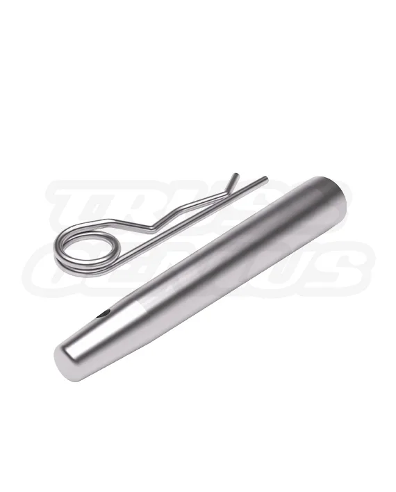 EVT290A CPCP coupler pin and cotter pin set shown from angled view for 290 mm truss connections