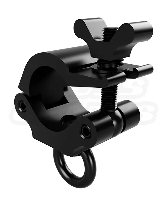 EVT50C-BEC Black Medium-Duty Stage Lighting Clamp with Eye Nut, secure and versatile mounting solution