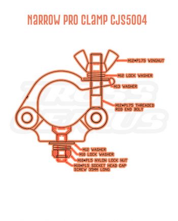 Narrow Pro Clamp CJS5004 Detail Callouts