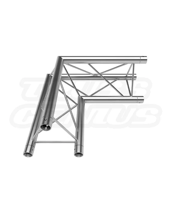 EVT220T-2WUD 2-Way 90-Degree Corner Apex Up or Down Aluminum Triangular Truss, versatile and durable truss connector