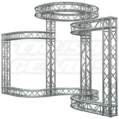 Trade Show Exhibit Display Booth 20x8 F34-701, Circular Truss Booth