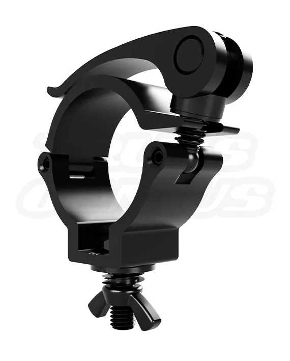 Matte‑black quick‑release clamp for 2‑inch (50 mm) truss — EVT50C‑BQR