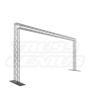 EVT220S‑Delano 10×20 goal post truss system with portable rectangular frame for finish lines and step‑and‑repeat walls
