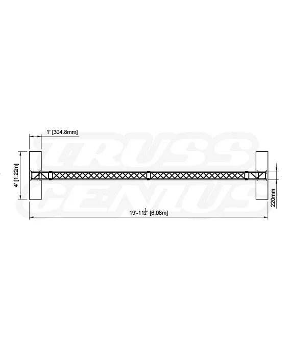 EVT290S-BP36S 36-Inch Steel Base Plate for EVT290S Aluminum Square Truss, ultimate stability and support