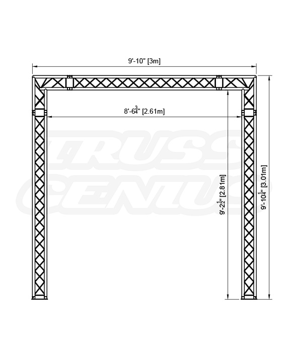 10×10-Trade-Show-Exhibit-Display-Booth-EVT220T-Alpine-Front-View-Dimensions