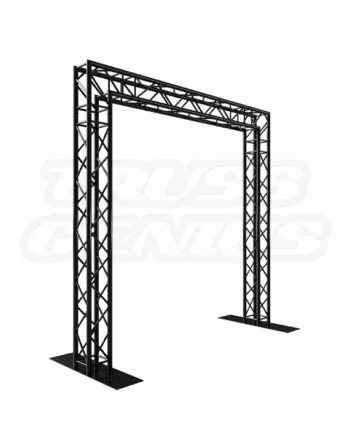 10x10 Goal Post Square Truss System EVT290S-Gilroy in Black Powder Coat, strong and stylish event support