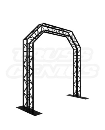 10x10 Octagon Arch Truss System EVT290S-Geyser in Black Powder Coat