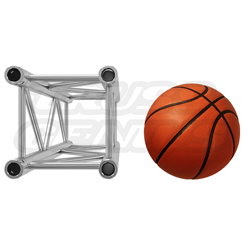 F34 Square Truss Relative Size Compared To A Basketball