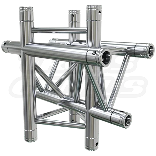 EVT290T-4WVCD 4-Way Vertical Cross Corner Apex Up/Down for Triangular Truss, versatile and durable truss connector