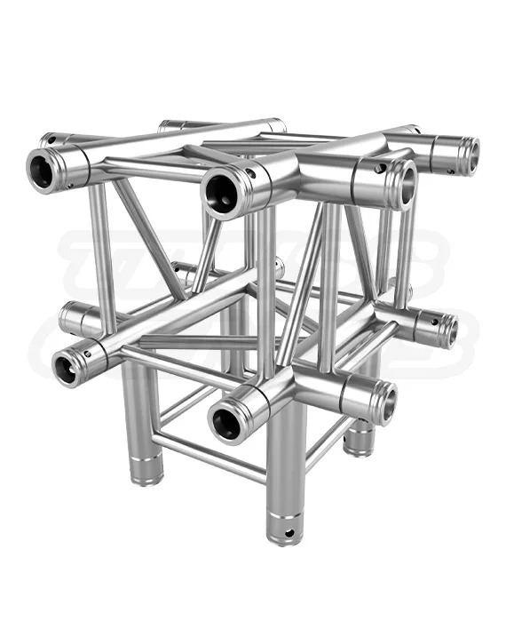 EVT290S‑5WT 5‑way T‑junction — 0.5 m 5‑way T‑junction for 290 mm square truss, brushed finish