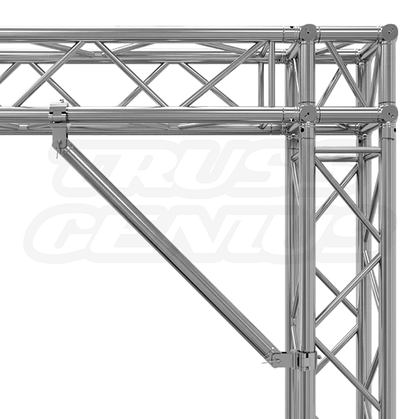EVT290A‑TCB installed corner brace reinforcing 90 degree truss junction