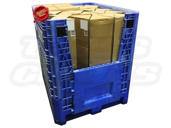 10x10 Truss Trade Show Booth Complete Kit With Collapsible Container Opened Lid