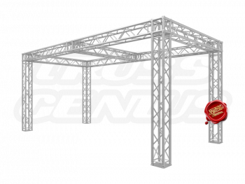 10x20 Truss Trade Show Booth with Center Beam Configuration