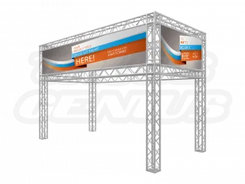 20-Foot Truss Trade Show Booth with Banner Openings