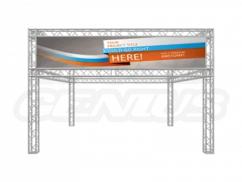 20-Foot Truss Trade Show Booth Double Tear with Signage