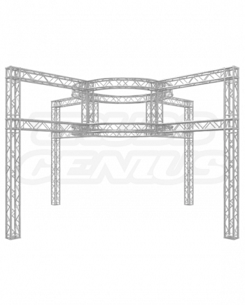 20-Foot Truss Trade Show Booth - Dual Tier Circular Truss Design