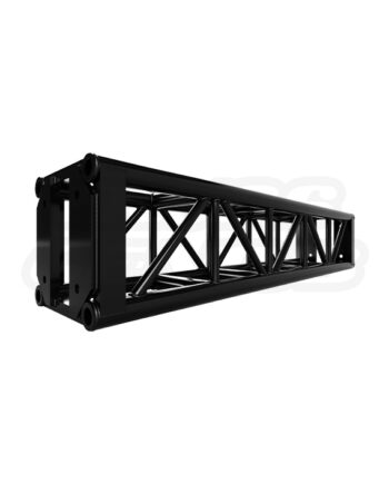 EVT12S-5FT Black 5-Foot / 12-Inch End Plated Truss Straight Section in Matte Black - Robust and Elegant Truss Component