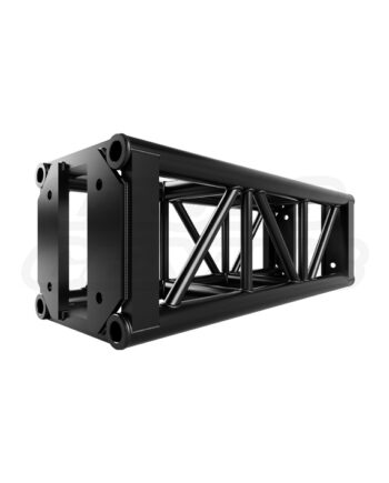 EVT12S-3FT Black 3-Foot / 12-Inch End Plated Truss in Matte Black - Sleek and Durable Truss Component