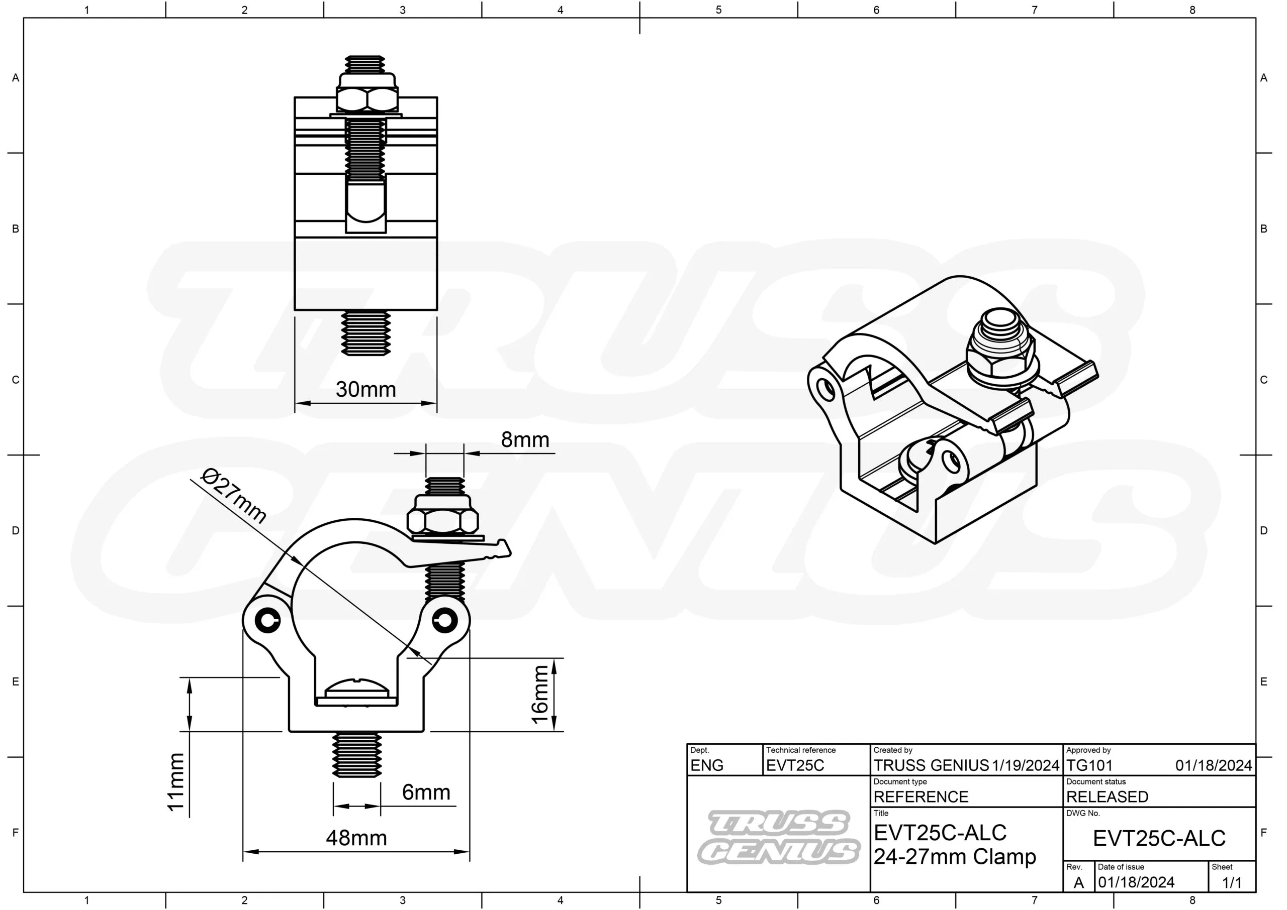 EVT25C-ALC Detailed Drawing