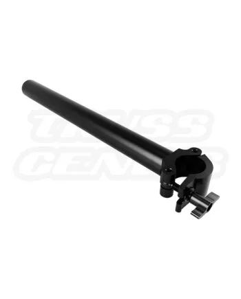 EVT50C-560CP heavy-duty 2-inch truss clamp with secure locking mechanism and extension pole, shown in a detailed view for ultimate mounting security and versatility.
