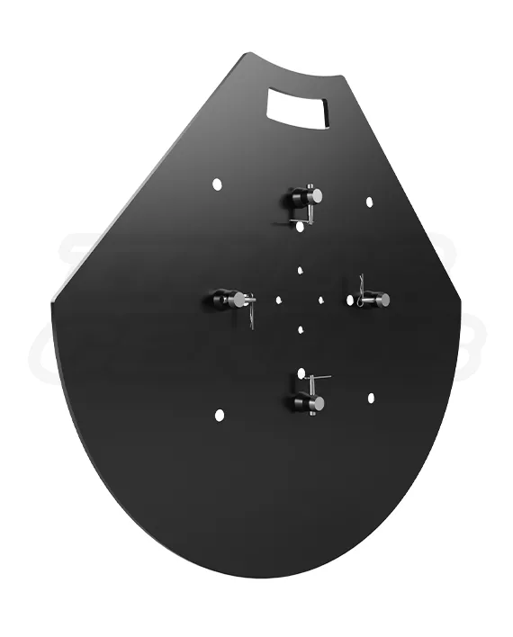 EVT290S-BP35X33S Tapered Steel Truss Base Plate with Rounded Front 35x33-Inches